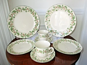 Two place settings of 4 piece Epoch Oak Manor China - Picture 1 of 6