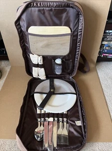 Picnic Set For 2 In A Backpack - NEW - Picture 1 of 10
