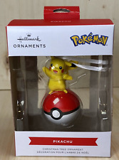 Hallmark Christmas Ornament Pokemon Pikachu on Pokeball New in Box Double Sided