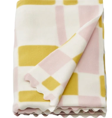 SVARTFIBBLA Throw, pale pink/light yellow, 47x63 " - Image 1 of 3