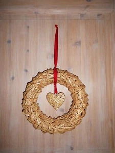 Weiden Kranz Herz Türkranz Deko Tisch Wand Natur Love Heart Hänger Geschenk - Bild 1 von 2