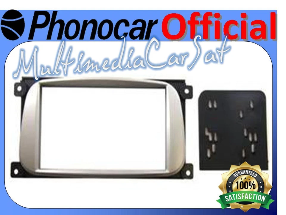 Mascherina Autoradio Ford Mondeo Focus Kuga C-Max S-Max Galaxy Argento 3581 - Immagine 1 di 1