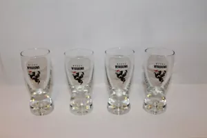 Juego de (4) vasos de vodka Wyborowa de 4" Polonia vodka barware logotipo de caballero negro - Imagen 1 de 7