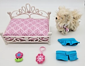 American Girl Princesa Cama para Mascotas/Perro Cachorro Pomerania/Truly Me Preppy Pet Conjunto - Imagen 1 de 24
