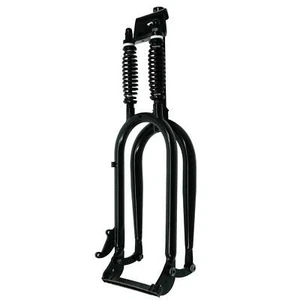 Black 1" Dual DOUBLE Springer Fork  Disc Brake Tab for 20" x 3.0-4.0 FAT BIKES - Picture 1 of 4