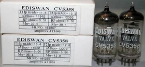 ECC88 CV5358 6DJ8 EDISWAN Made in England Amplitrex Tested Qty 1 Match Pair - Picture 1 of 8