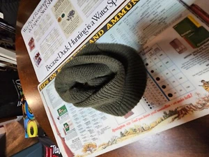 Pre-Owned Winter Knit Genuine GI Cap Olive Drab 100% Wool Jeep Hat - Picture 1 of 7