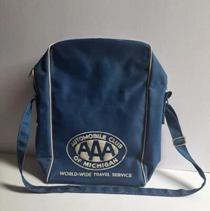 Vintage Automobile Club of Michigan AAA Travel Bag 24x10 Blue - Picture 1 of 2