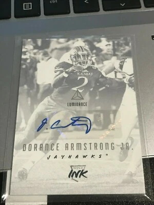 Dorance Armstrong Jr. 2018 Panini Luminance Rookie Ink #34 JAYHAWKS/249! KC2 - Image 1 of 2
