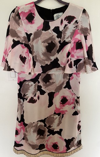 Abito Kate Spade Full Bloom Ari Tg 12 Seta Collezione Madison Ave Bordo Perline