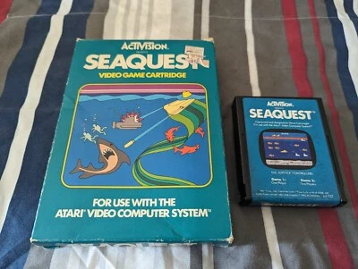 ¤ Seaquest ¤ Good Activision Atari 2600 Authentic With Original Box - Imagem 1 de 2