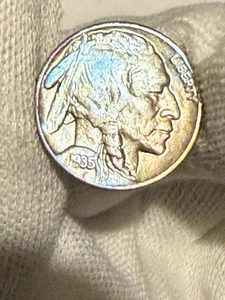 1935-P Buffalo Nickel - Doppio fustellato rovescio ottimi affari tonici - Foto 1 di 2