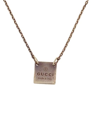 Collana GUCCI placca quadrata SV925 top disponibile donna