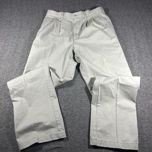 Cremieux Clinton Hose Herren 32x32 Khaki Plissee 100% Baumwolle Trousers Slacks - Bild 1 von 13