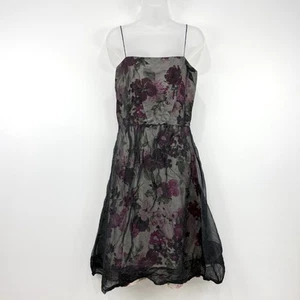 Laundry By Shelli Segal Dress Womens 8 Floral VTG Y2K Whimsigoth Fairy 100% Silk - Picture 1 of 12
