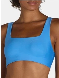 No Boundaries Wire-Free Padded Bonded Square Neck Lounge Bralette True Blue Sz M - Picture 1 of 3