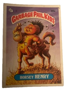 Topps Garbage Pail Kids 1986 serie 3 Glen al galoppo #86b - Foto 1 di 2