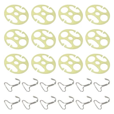 12pcs Car Seat Covers Plum Plate Metal Hooks Plastic Chucks Locking Clip Plastic - Image 1 of 4