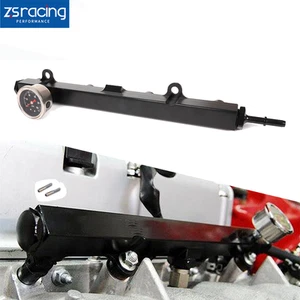 For K Series K20/K24 RSX Accord Engine High Flow Fuel Rail w/ 1/8NPT Gauge - Picture 1 of 9