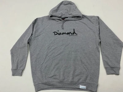 Moletom com capuz Diamond Supply Co. cinza gráfico tamanho 2XL - Imagem 1 de 4