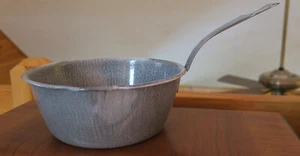 VTG French Gray Enamel Ware Saucepan w/Orig Label Never Used - Picture 1 of 4
