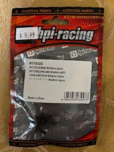 HPI Part #115323: Motor Screw M3x9mm (4 pcs) - Picture 1 of 1