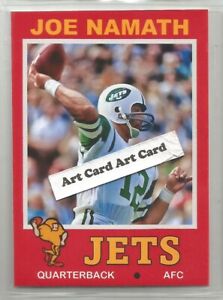 Joe Namath New York Jets  2022 Football Art Card