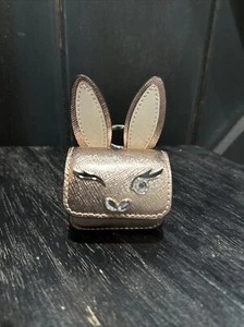 kate spade Bunbun Bunny Rabbit Metallic Leather Airpod Pro Case Rose Gold NWOT - Picture 1 of 4