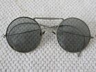 Antike Sonnenbrille mit Drahtrand Vintage runde kreisförmige Gläser Brille alt