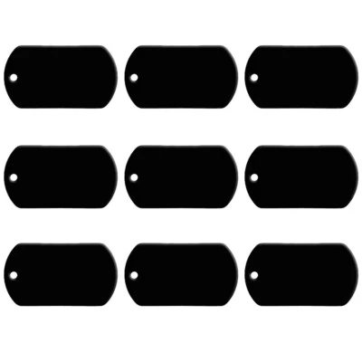 Disco de nombre en blanco a granel de aluminio rectangular con etiqueta de identificación de perro mascota personalizada 20/40/100 un. Foto 1 de 4