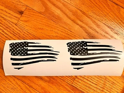 USA Tattered Flag Sticker Decal US Distressed American Tactical - Image 1 of 2