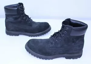 Stivali Timberland donna trekking 9M neri 8658A impermeabili pizzo 6" caviglia nabuk ottime condizioni - Foto 1 di 12
