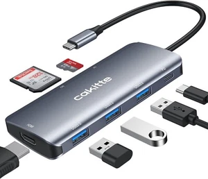 Hub USB Tipo 3.0 C Cakitte 7 en 1 USB C 4K@60HZ HDMI Adaptador Multipuerto 100W PD - Imagen 1 de 7