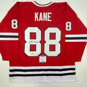 Autographed/Signed Patrick Kane Chicago Red Hockey Jersey Beckett BAS COA - Picture 1 of 4