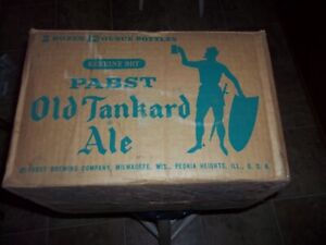 Vintage PABST OLD TANKARD ALE Return BOTTLE BEER CASE BOX Wisconsin Illinois