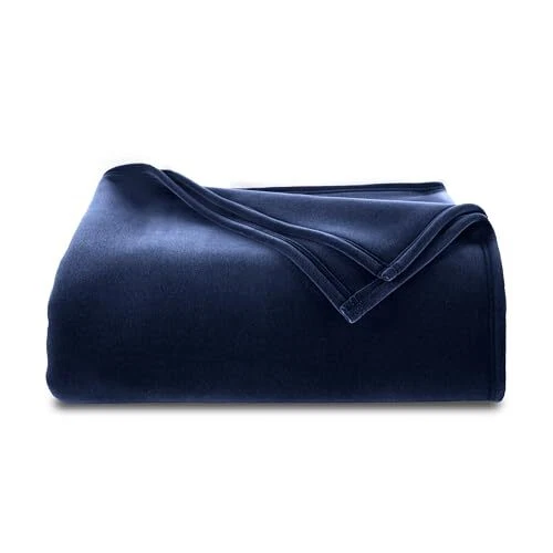 Vellux Original 100 Nylon Flock Navy Full Size Home Bedding Blanket