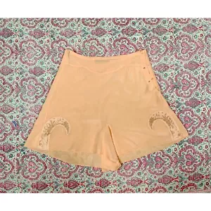 Vintage Sexy Lingerie 1940s Pink silk satin tap pants lace lingerie boudoir - Picture 1 of 8