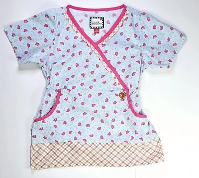 Mary Engelbreit Pink Pattern Scrub Top Size XS - Image 1 of 4