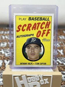 Tarjeta rasca y gana Topps Heritage Anthony Volpe 2020 juego automático de béisbol 1971 - Imagen 1 de 2
