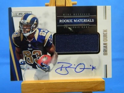Brian Quick Rookies & Stars 2012 Materials jersey RC Rookie Autograph Auto - Image 1 of 2
