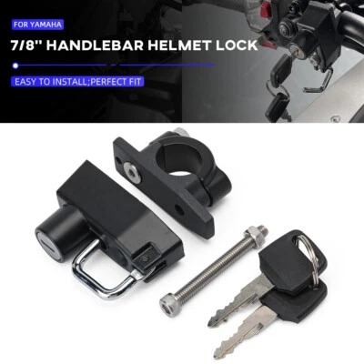 Manillar 22mm Casco Bloqueo Seguridad Antirrobo Para YAMAHA TW200 SR500 VStar 250 Foto 1 de 4