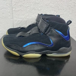 Nike Air Penny 4 OG Sneakers Uomo Taglia 13 Nero Pelle Scamosciata Blu 864018-001 - Foto 1 di 9