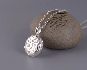 I05 Rimorchio Buddhistisch da Aprire Argento 990 Brillante Rankenornament - Foto 1 di 3