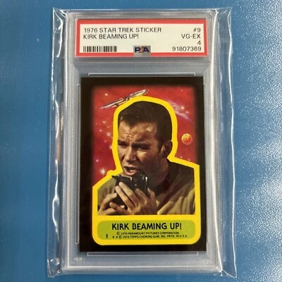 Star Trek Sticker 1976 Topps PSA 4 Captain Kirk Beaming Up #9 *Fresh Slab* - Image 1 of 3