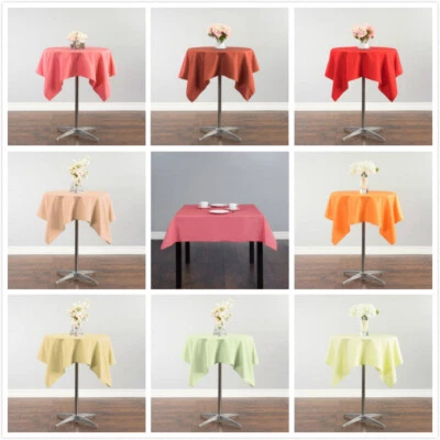 LinenTablecloth 54 x 54 Square Polyester Tablecloths, 33 Colors! Party Event - Image 1 of 4