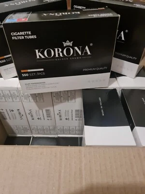 550= Korona EMPTY CIGARETTE FILTER TUBES NEW