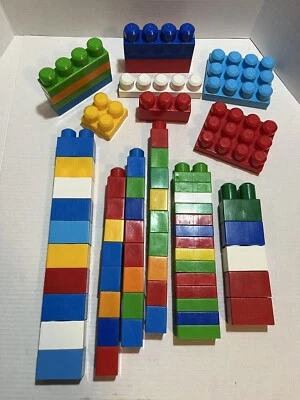 Lot 65 Mega Bloks Building Blocks Preschool- Kindergarten Homeschool Therapy - Image 1 of 4