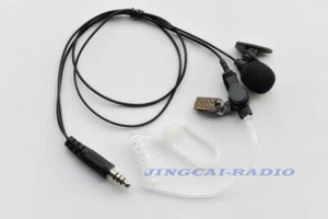 Tactical Lavalier Lapel Clip Mic Acoustic Tube Earpiece NATO Plug for Radio CS - Picture 1 of 5