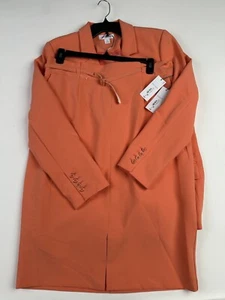 Liz Claiborne Womens Classic Fit Blazer Belted Pencil Skirt Coral Set Sz 16 NWT - Picture 1 of 12