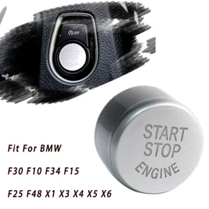 Silver Car Engine Start Stop Button Switch Cover Trim For BMW F20 F22 F30 F10 - Picture 1 of 12